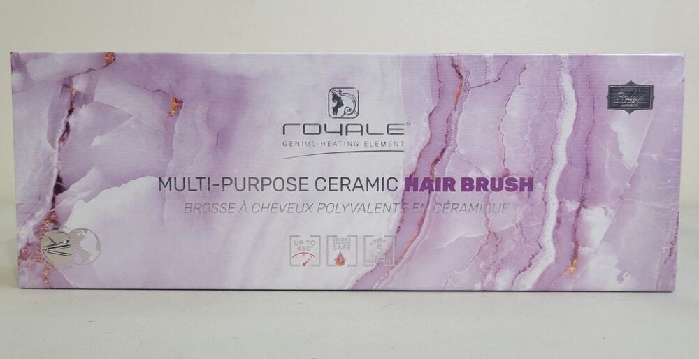 Royal Genius Heating Element Multi-Purpose Luxury Ceramic Brush Purple NWT